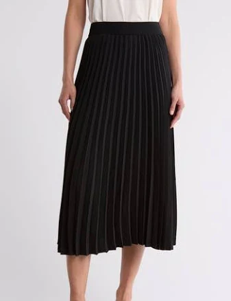 Nordstrom Pleated Midi Skirt in Black at Nordstrom Rack, Size X-Large