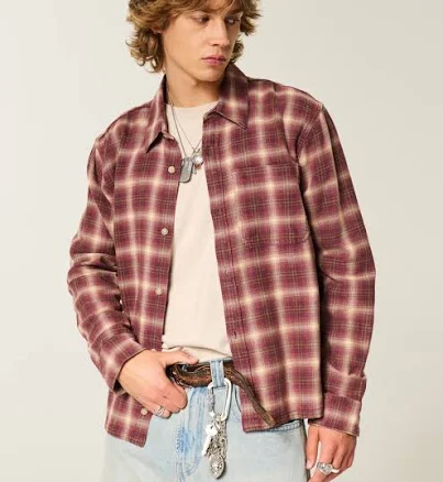 Hollister Men's Boxy Flannel Shirt