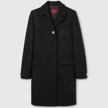 Gucci Batavia Wool Coat with Patch