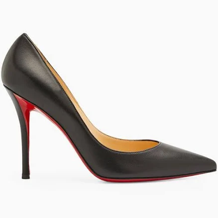 Apostrophy Leather Pointed Red-Sole Pumps