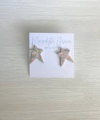 Abstract star earrings ll