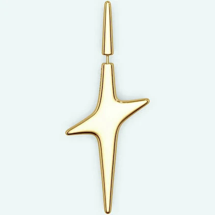 STUDIOCULT Pierced Star Silver Earring