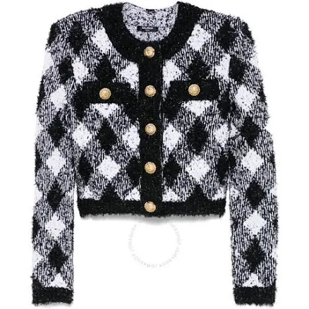 Balmain Women's Gingham Tweed Jacket