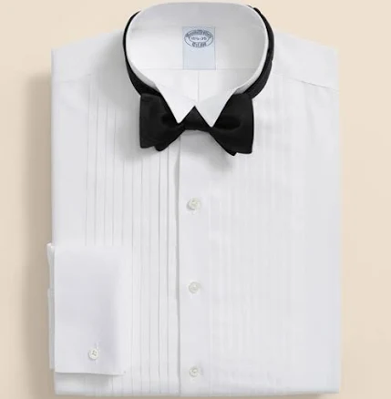 Brooks Brothers Men's Stretch Supima Cotton Broadcloth Tuxedo Shirt