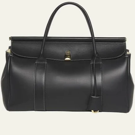 Loro Piana Loom 32 Rounded Leather Top-Handle Bag