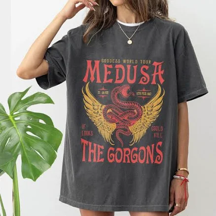 Greek Mythology Medusa Distressed Snake Shirt