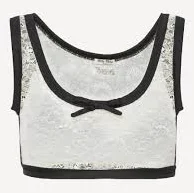 Miu Miu Lace Sheer Crop Top