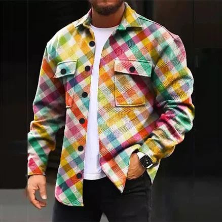 Men's Artistic Abstract Long Sleeve Shirt