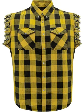 Dream Apparel Men's Sleek Flannel Shirt with Frayed Sleeves