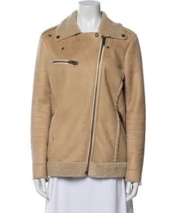 Current/Elliott Women's Faux Shearling Biker Jacket