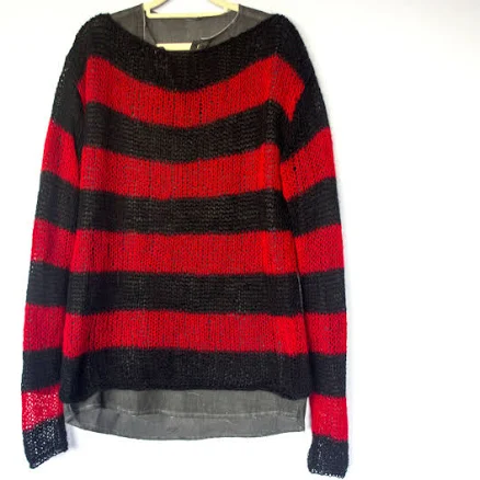 Oversized Striped Mohair Sweater