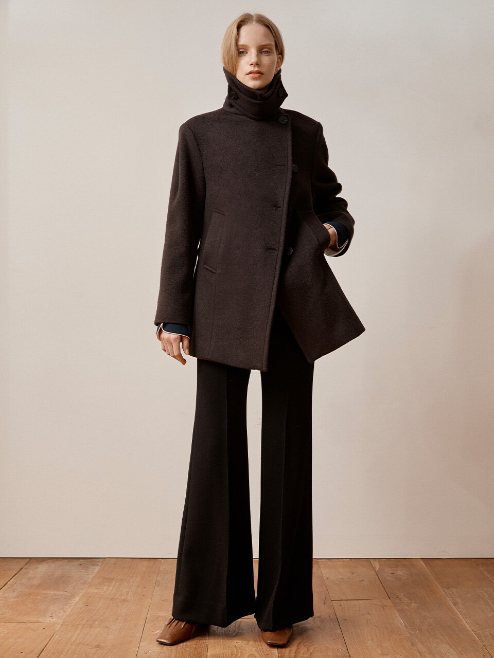 Big Lapel Pea Coat VWJKKK0700