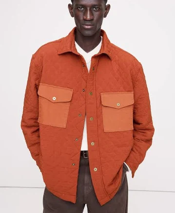 Banana Republic Men's Loose-Fit Quilted Overshirt
