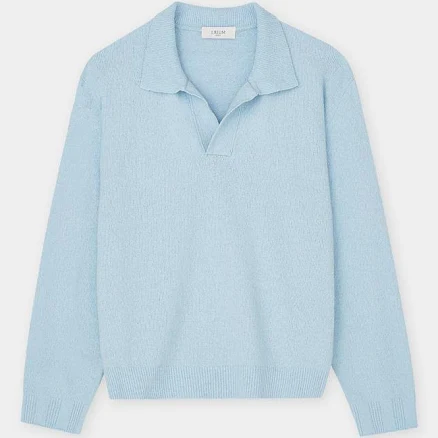 JRIUM Romy Boucle Open Polo Knit Top