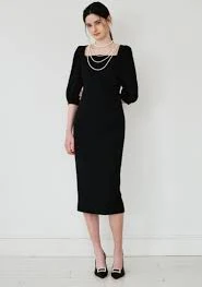Elara Square-neck One-piece (Black) - GRACE U