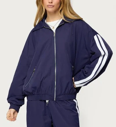 Edikted Women's Kieran Stripey Nylon Track Jacket