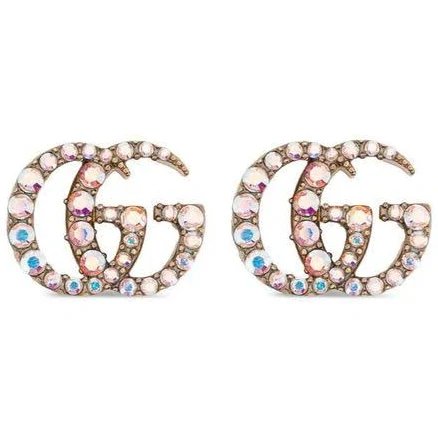 Gucci Women's Gg Marmont Crystal Earrings - White