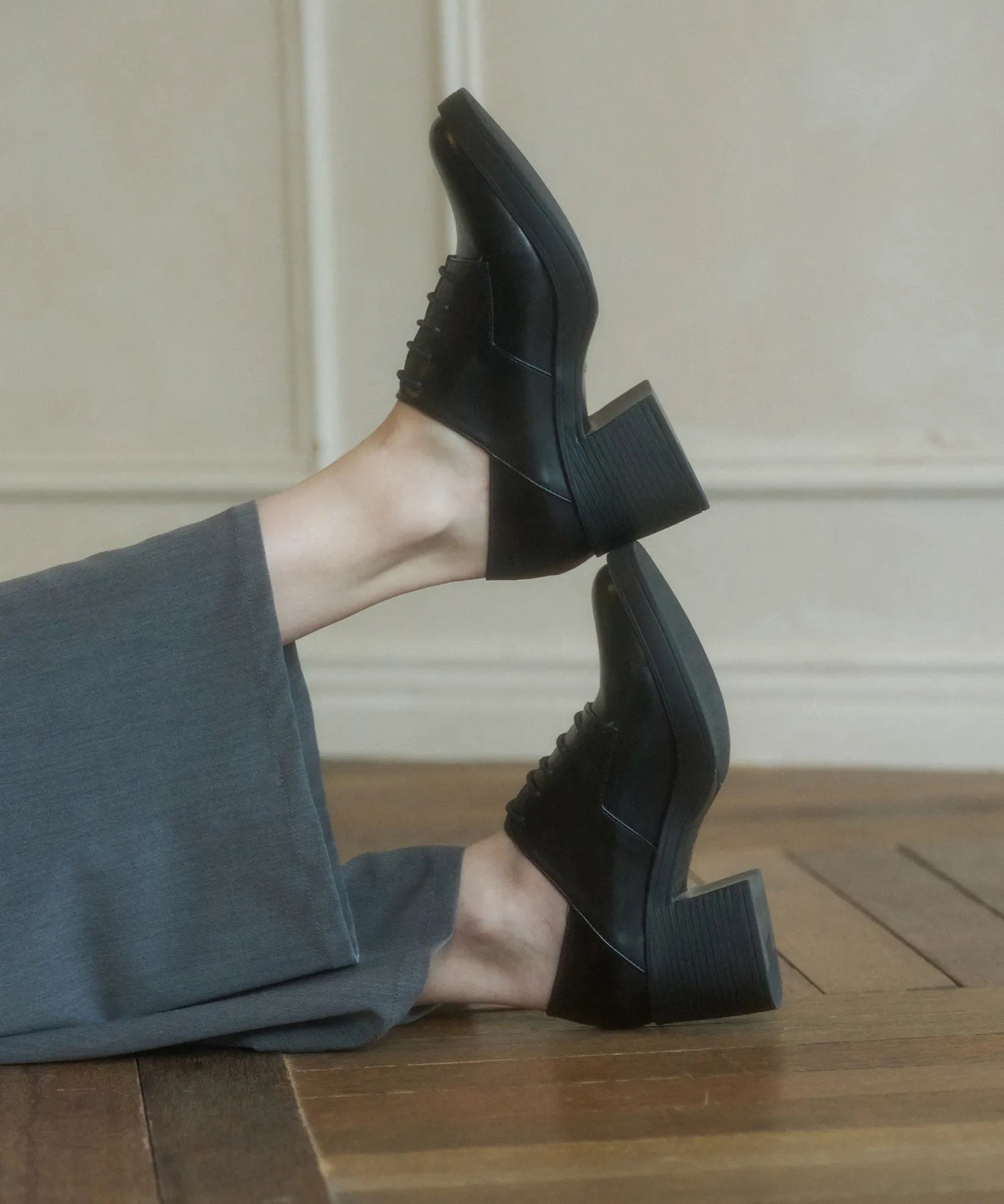 Round Toe Classic Pumps 412411003 (6.7cm/2 colors)