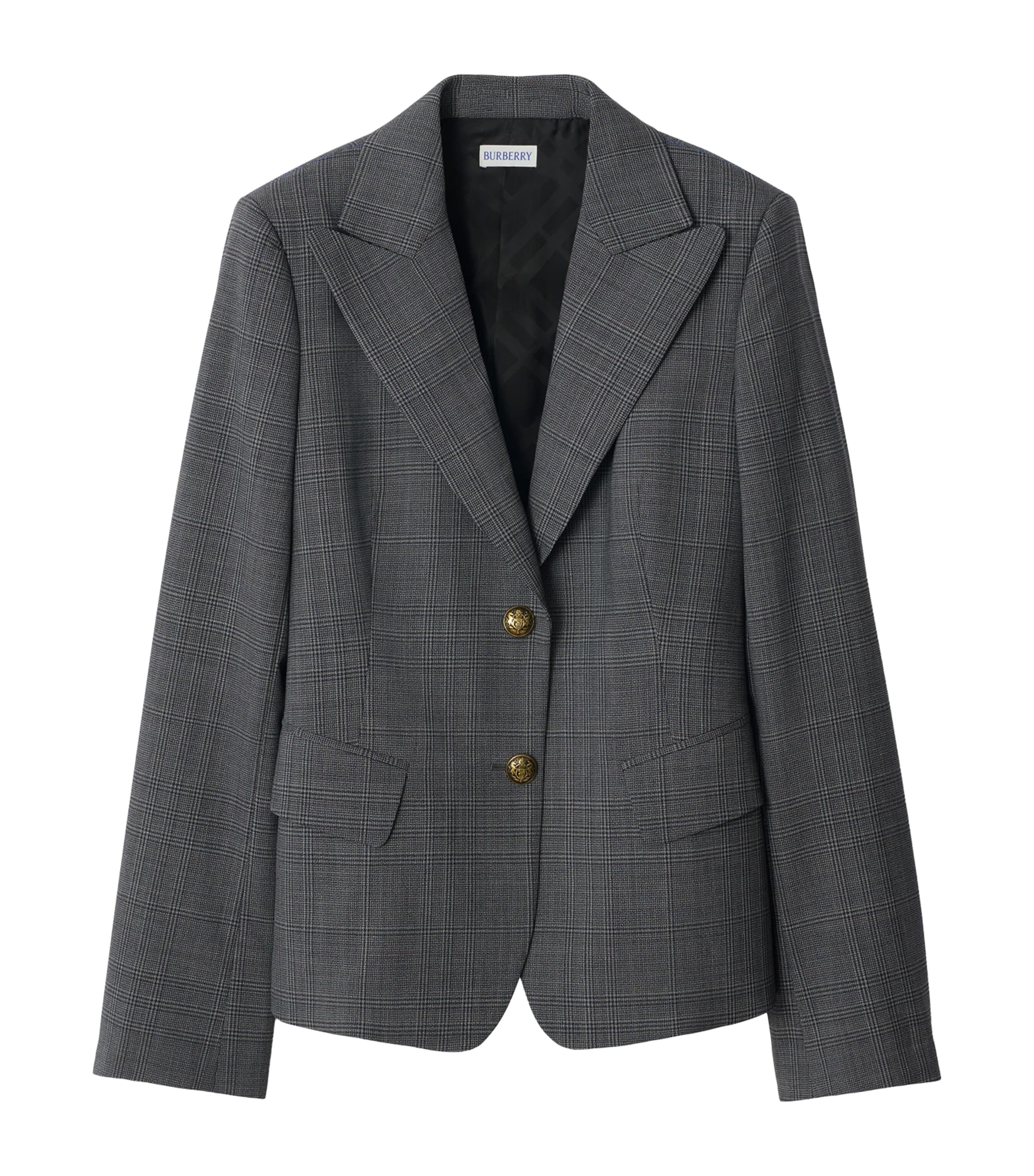 Burberry Wool Prince of Wales Check Tailored Blazer