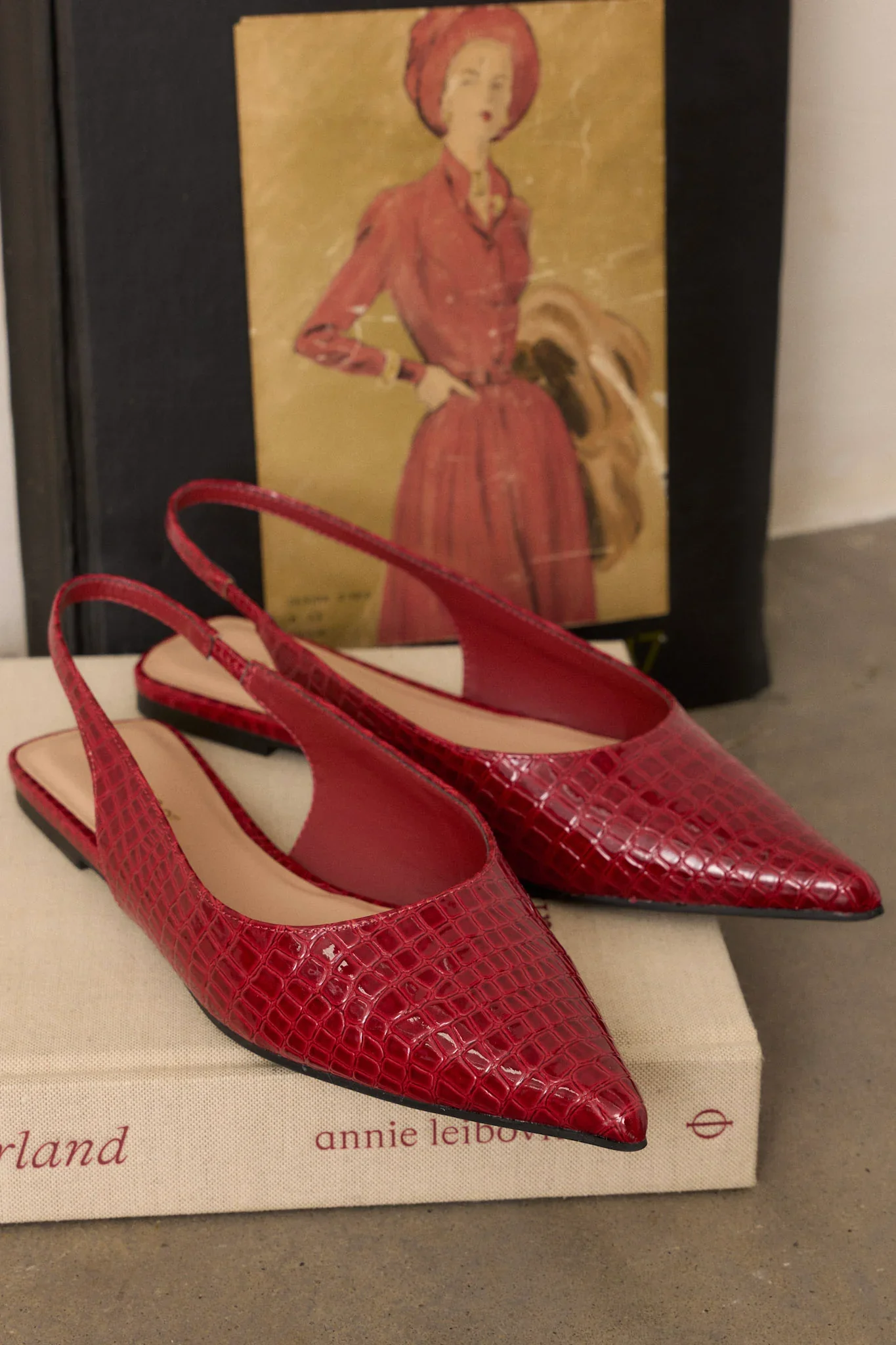 Point Toe Slingback Flat