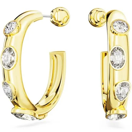 Swarovski Dextera Hoop Earrings with Mixed Cuts