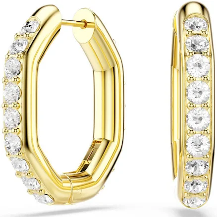 Swarovski Dextera Crystal Octagon Hoop Earrings
