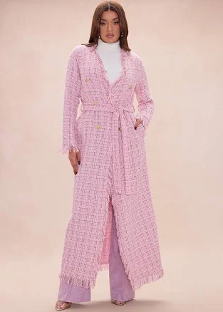 Fashion Nova Women's Sweet Edge Tweed Long Cardigan