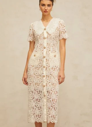 Sophie Corded-lace Midi Dress