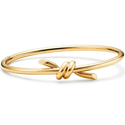 Tiffany Knot Wire Bangle in Rose Gold