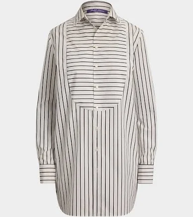 Ralph Lauren Women's Striped Cotton Poplin Shirt