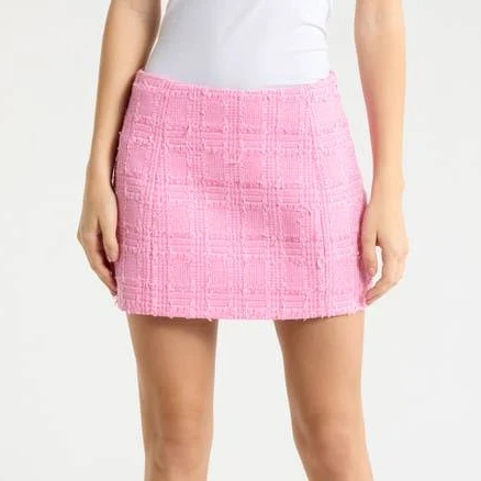Naked Wardrobe Women's Tweed Miniskirt