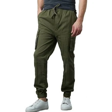 Galaxy by Harvic Men's Slim Fit Stretch Cargo Jogger Pants