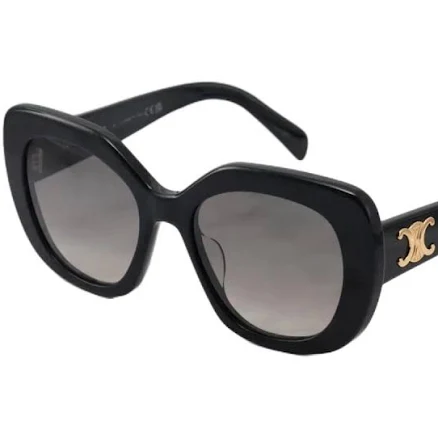 (Women) CELINE Triomphe 06 Square Acetate Sunglasses for Women - Black. CL40216 U-01F 55