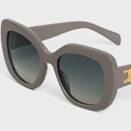 Celine Triomphe 06 Oval Sunglasses In Acetate Grey Retail $510