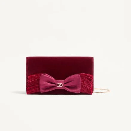Valentino Garavani Women's Vlogo Signature Mini Velvet Shoulder Bag