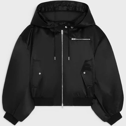 CELINE Women's Cotton Satin Bomber Jacket
