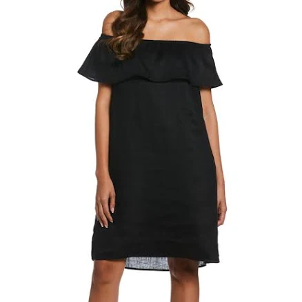 Rafaella Women's Off-The-Shoulder Ruffle Linen Dress
