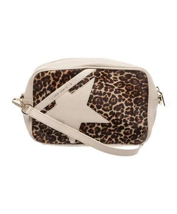 Golden Goose Leopard Star Leather Cross-body Bag