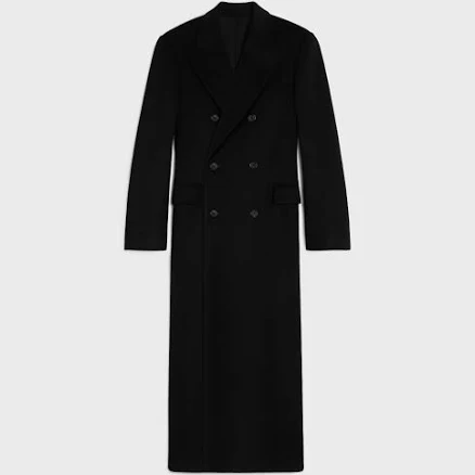 CELINE Men's Colonne Wool Cloth Coat