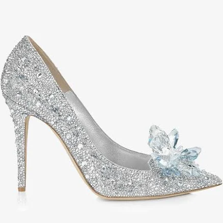 Jimmy Choo Avril Crystal Pointy Toe Pumps