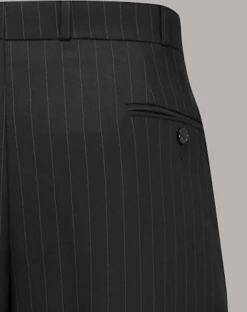 The Seamstress of Bloomsbury Men's 1940s Stripe Trousers with Braces