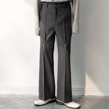 Zip Detail Tailored Trousers WN23637 - gray / S