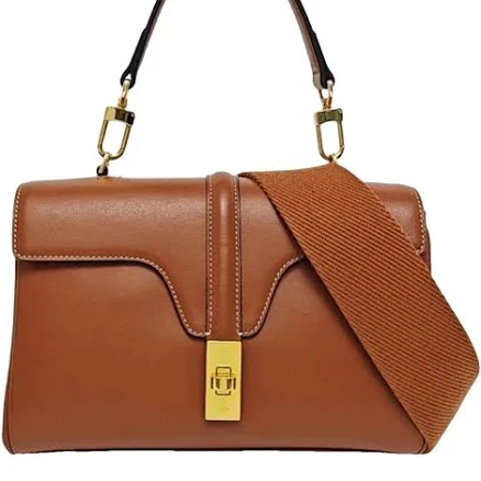 Women CELINE Classique 16 Bag In Satinated Calfskin Leather