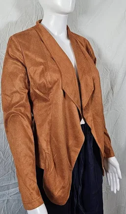 Women's Drape Front Crop Jacket Small