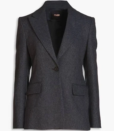 Maje Wool-blend blazer - Women - Anthracite Suits - FR 42