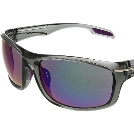 Men’s Tek Gear Polarized Square Wrap Sunglasses, Crystal Grey