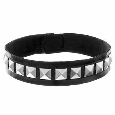 Skeleteen Gothic Leather Studded Choker Necklace