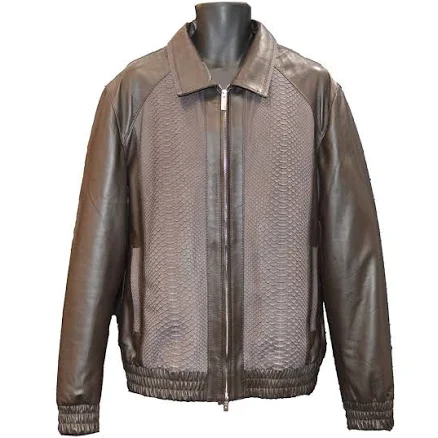 Torras Lambskin Leather Python Jacket