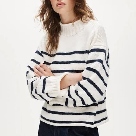 J.Crew Women's 2025 Rollneck Stripe Sweater