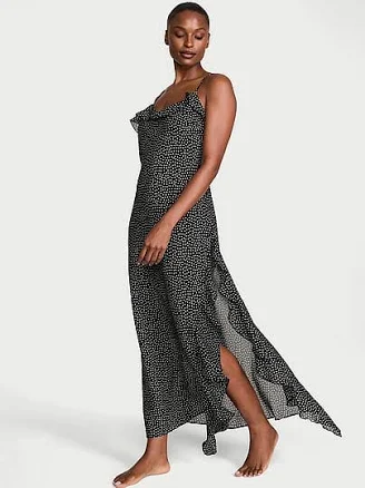 Dream Angels Chiffon Polka Dot Flutter Maxi Slip Dress